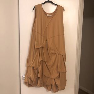 Bodil Mustard Yellow Ruffle Dress